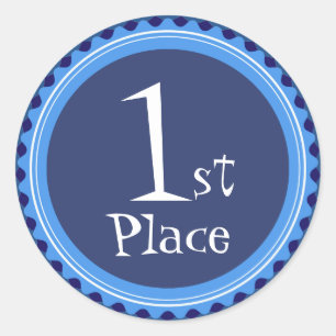 Autocollants de récompense d'endroit du bleu du