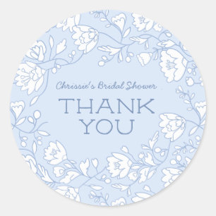 Autocollants de remerciement de Baby Shower Bleu F