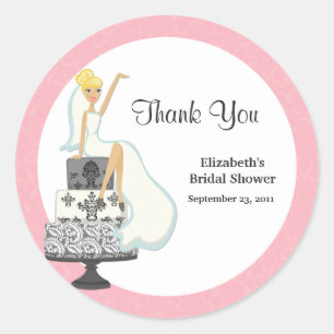 Autocollants de remerciement de Baby Shower Rose