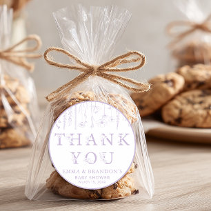 Autocollants de remerciement pour Baby Shower Fleu