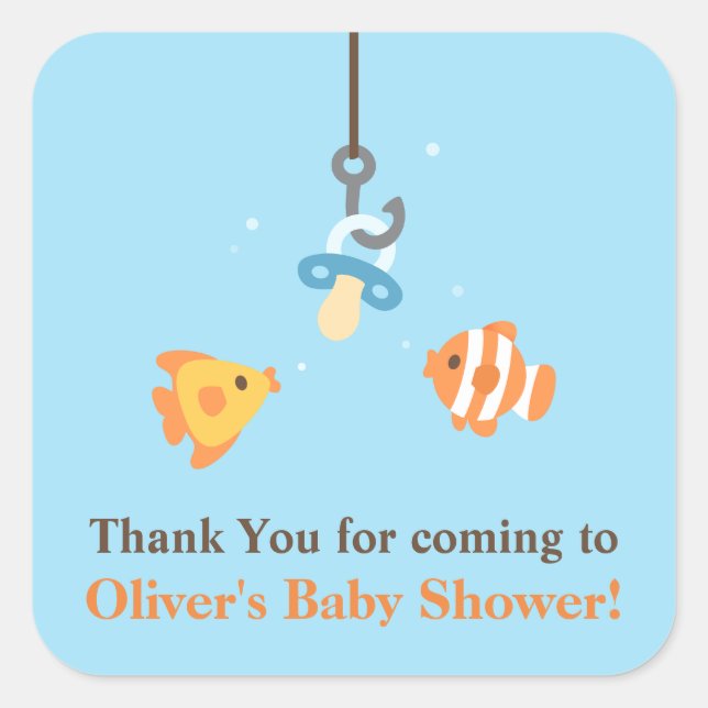 Autocollants de remerciement pour Baby Shower sur  (Devant)
