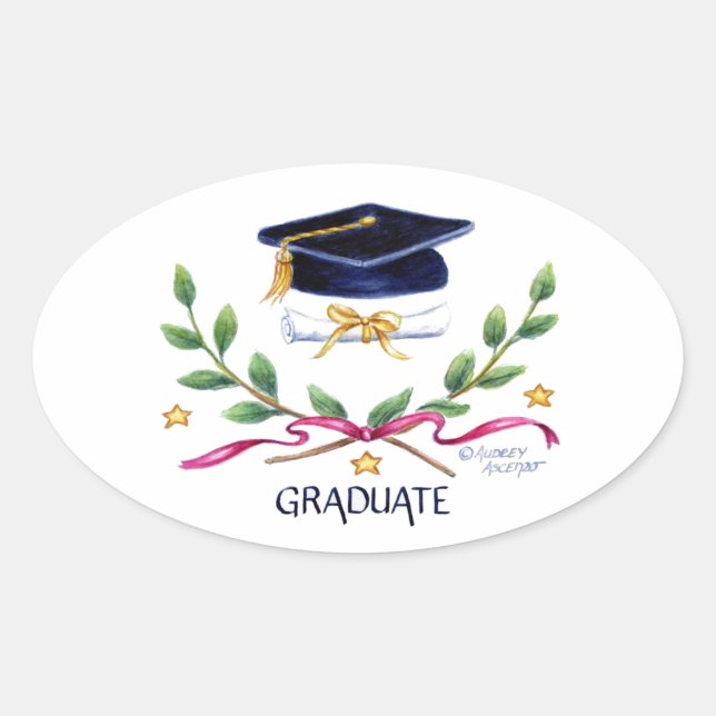 Autocollants de remise de diplôme Emblème de la vi (Devant)