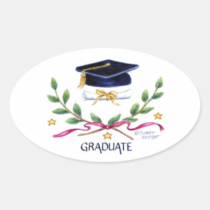 Autocollants de remise des diplômes Emblème de la 