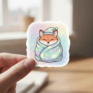 Autocollants de renard mignon et cosy