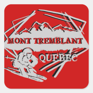 Autocollants de rouge de logo de ski de Mont