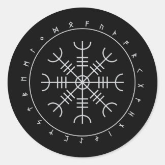 Autocollants de runes Aegishjalmr (ronds)