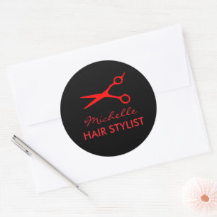 Autocollants de salon de coiffure avec logo de cis