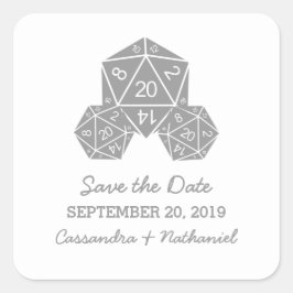 Autocollants de sauvegarde de date D20 gris