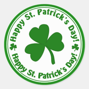 Autocollants de shamrock de vert du jour de St