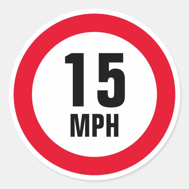 Autocollants de signalisation de limite de vitesse (Devant)