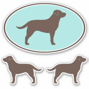 Autocollants de silhouette de labrador retriever
