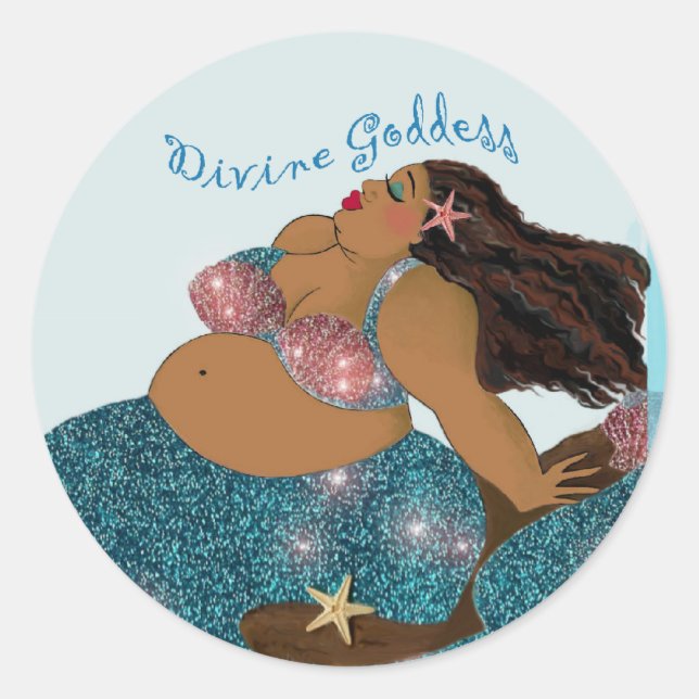 Autocollants de sirène de déesse divine (Devant)