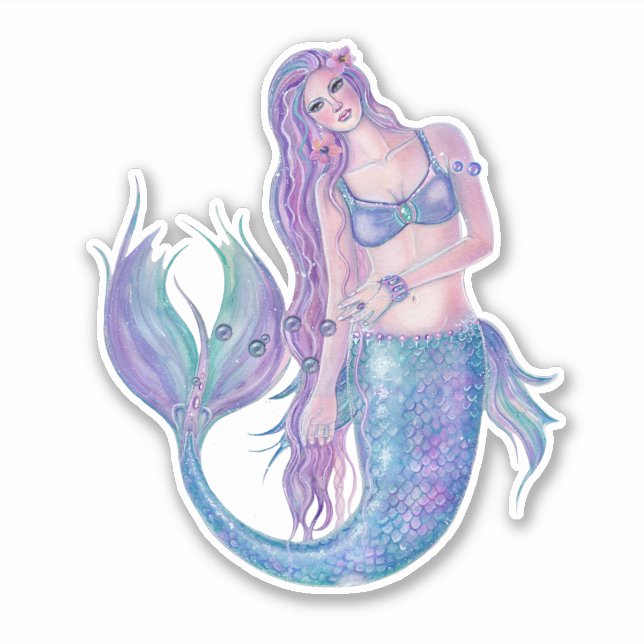 Autocollants de sirène en cristal par Renee (Devant)