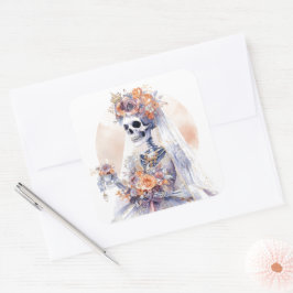 Autocollants de squelette à l'aquarelle pour Hallo