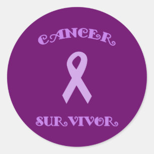 Autocollants de survie mauve fantaisie