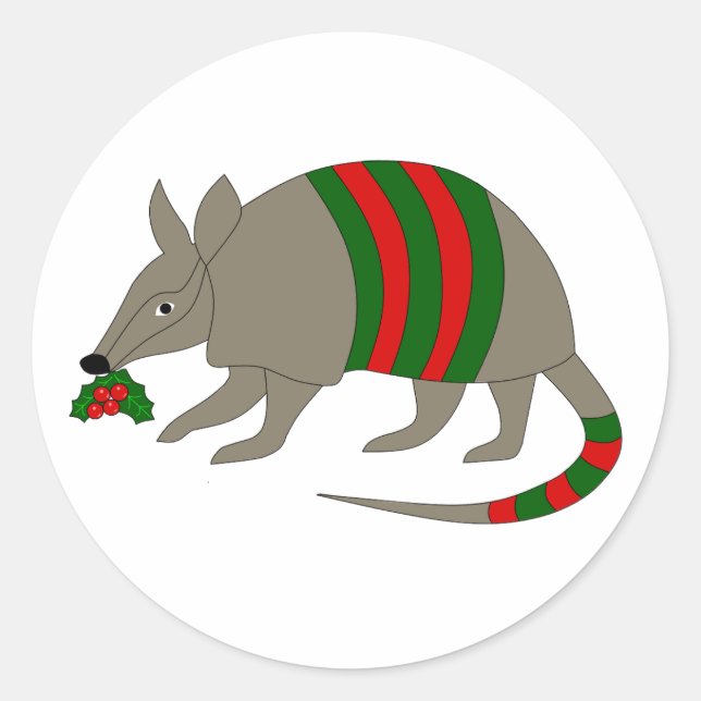 Autocollants de tatou de Noël (Devant)