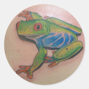 Autocollants de tatouage de grenouille d'arbre