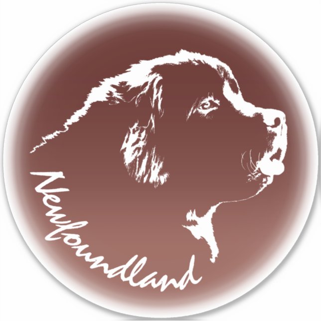 Autocollants de Terre-Neuve Décalages de Chien à C (Devant)