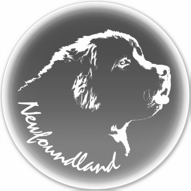 Autocollants de Terre-Neuve Décalages de Chien à C (Devant)
