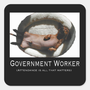 Autocollants de travailleur de gouvernement