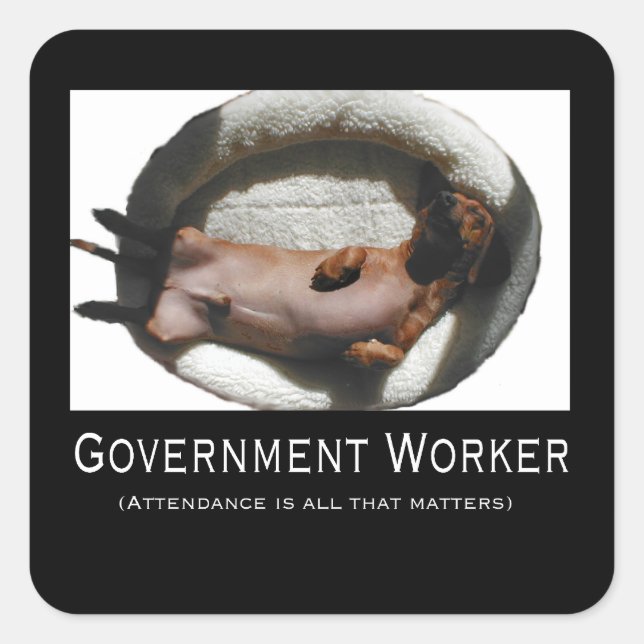 Autocollants de travailleur de gouvernement (Devant)
