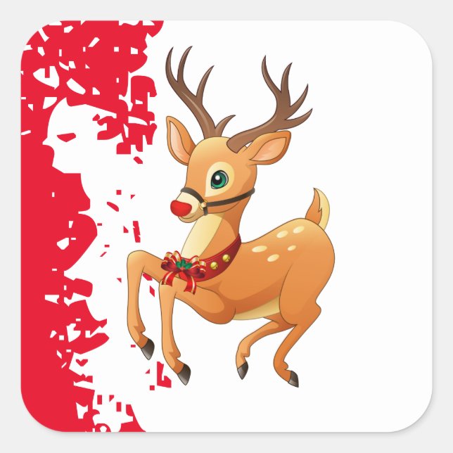 Autocollants de vacances Rudolph (Devant)