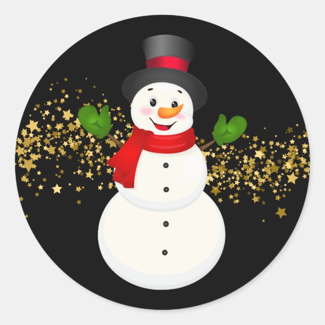 Autocollants de vacances Snowman (Devant)