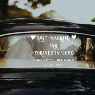 Autocollants de voiture de mariage Just Married