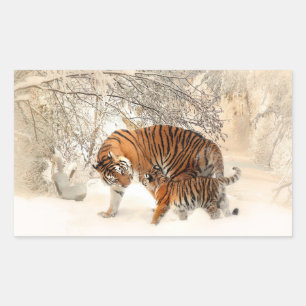 Autocollants de Winter Tigers