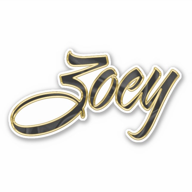 Autocollants de Zoey Black Gold Lettering (Devant)