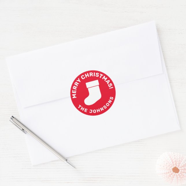 Autocollants d'enveloppe de réserve de Noël person (Enveloppe)