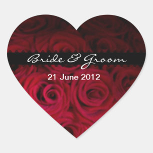 Autocollants d'enveloppe et de faveur de rose