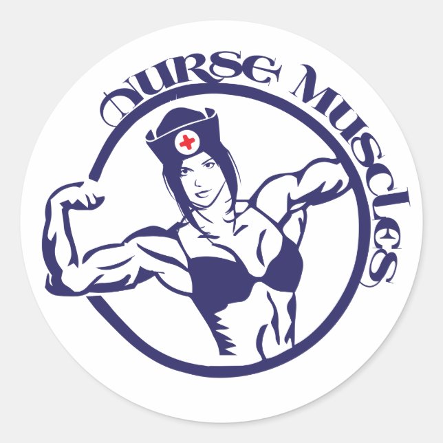 Autocollants des Muscles d'infirmières féminines (Devant)