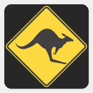 autocollants des signes kangourous