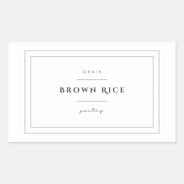 Autocollants d'étiquette alimentaire de riz brun (Devant)