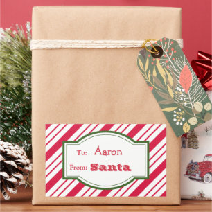 Autocollants d'étiquette de cadeau de Père Noël