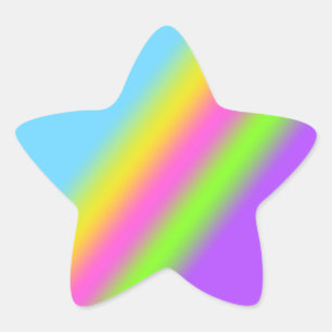Autocollants d'étoile d'arc-en-ciel