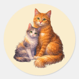Autocollants Deux Chats