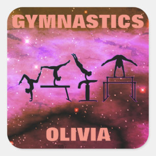 Autocollants d'événements de gymnastique féminine