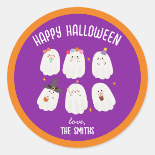 Autocollants d'halloween famille mignonne