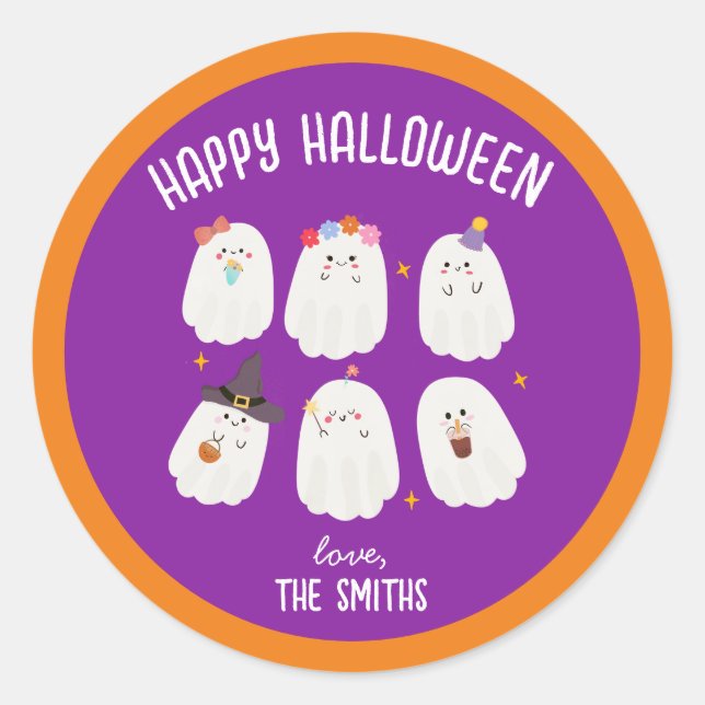 Autocollants d'halloween famille mignonne (Devant)