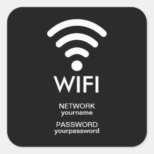 Autocollants d'icône de réseau wifi et de mot de p
