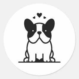 Autocollants d'icônes de bulldog français