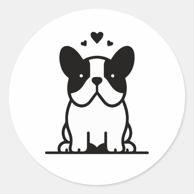 Autocollants d'icônes de bulldog français (Devant)