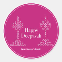 Autocollants Diwali personnalisés pour pack cadeau