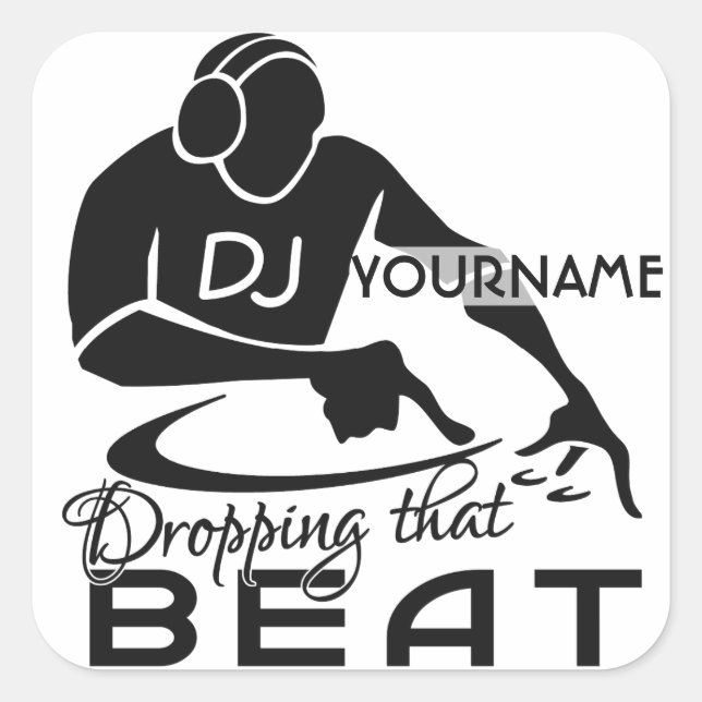 Autocollants DJ personnalisés (Devant)