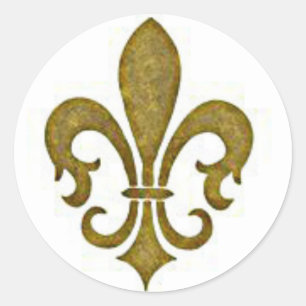 Autocollants d'or français de fleur de