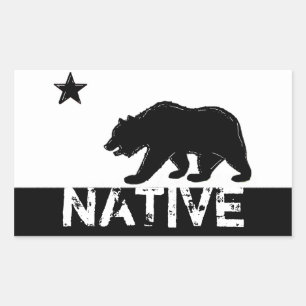 Autocollants d'ours noir blanc de Californie