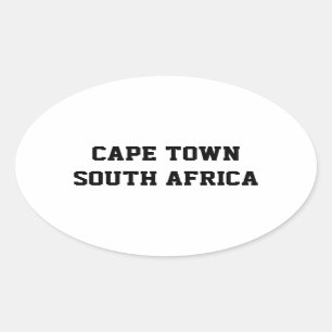 Autocollants d'ovale de Cape Town Afrique du Sud
