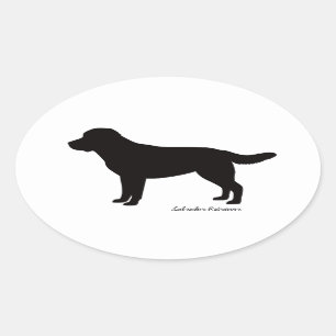 Autocollants d'ovale de labrador retriever
